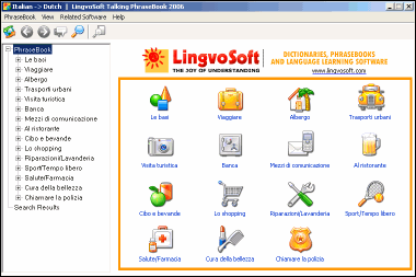 LingvoSoft Learning Voice PhraseBookItalian <-> Dutch for Windows