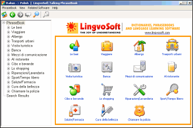 LingvoSoft Learning PhraseBookItalian <-> Polish for Windows