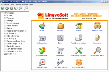LingvoSoft Learning PhraseBook Italian <-> Romanian for Windows