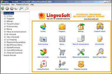 LingvoSoft Learning Voice PhraseBook Italian <-> Swedish for Windows