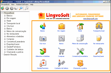 LingvoSoft Learning Voice PhraseBookFrench <-> Portuguese  for Windows