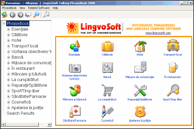 LingvoSoft Learning PhraseBook Romanian <-> Albanian for Windows