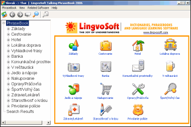 LingvoSoft Learning Voice PhraseBook Slovak <-> Thai for Windows