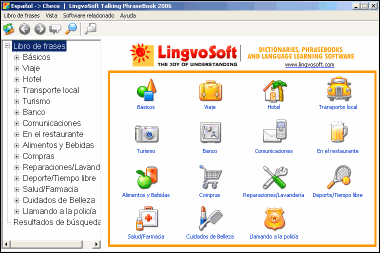 LingvoSoft Libro de Frases espaol <-> checo para Windows