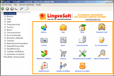 LingvoSoft Learning PhraseBookSpanish <-> Dutch for Windows