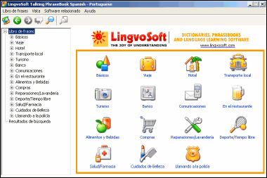 LingvoSoft Libro de Frases espaol <-> portugus para Windows