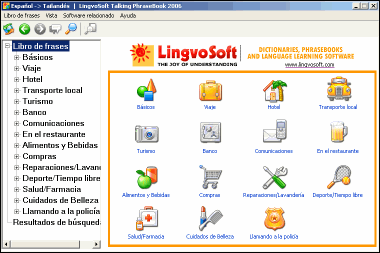 LingvoSoft Learning PhraseBook Spanish <-> Thai for Windows