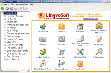 LingvoSoft Learning PhraseBook Vietnamese <-> Chinese Mandarin Romanized for Windows