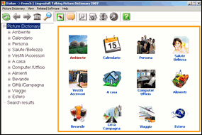 LingvoSoft Talking Picture Dictionary Italian <-> French for Windows