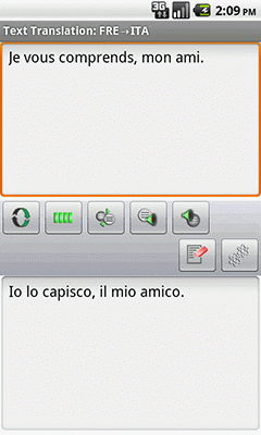 Ectaco English <-> Italian <-> French Full Text Translator for Android