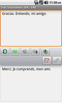 Ectaco English <-> Spanish <-> French Full Text Translator for Android