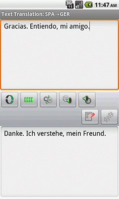 Ectaco English <-> Spanish <-> German Full Text Translator for Android