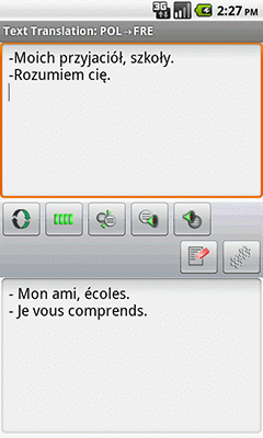Ectaco English <-> Polish <-> French Full Text Translator for Android