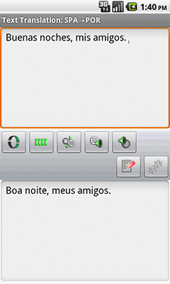 Ectaco English <-> Spanish <-> Portuguese Full Text Translator for Android