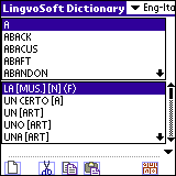 LingvoSoft Diccionario ingls <-> italiano para Palm OS 