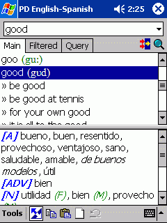 ECTACO English <-> Spanish Partner Dictionary for Pocket PC