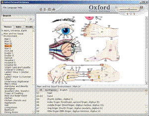 English <-> French Oxford-Duden multimedia Picture dictionary software for Windows