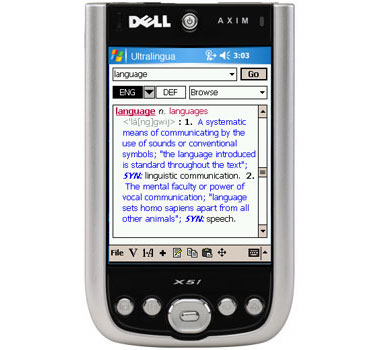 English Dictionary of Definitions and Thesaurus Ultralingua software for Pocket PC