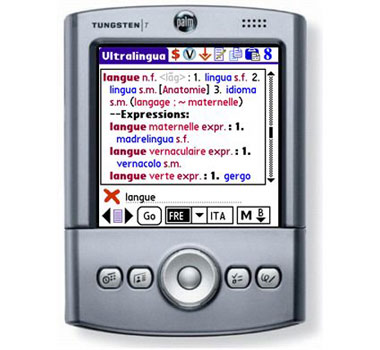 French <-> Italian Translation Dictionary Ultralingua software for Palm OS