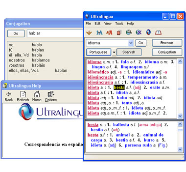 Spanish <-> Portuguese Translation Dictionary Ultralingua software for Windows